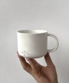 MARBLE porcelain mug 350 ml round handle