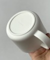 WHITE MATT porcelain mug 350 ml round handle