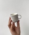 MARBLE porcelain coffe cup round handle