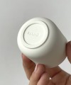 WHITE MATT porcelain coffe cup round handle