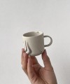 MARBLE coffe cup round handle