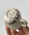 MARBLE coffe cup round handle