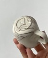 MARBLE coffe cup square handle