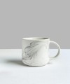 MARBLE porcelain mug 160 ml round handle