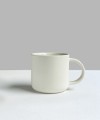 WHITE MATT porcelain mug 160 ml round handle