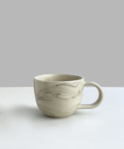 MARBLE coffe cup 180 ml glossy