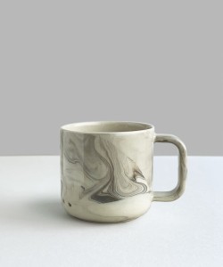 MARBLE mug 160 ml square handle glossy