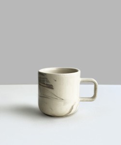 MARBLE coffe cup square handle glossy