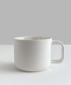 WHITE MAT porcelain mug 350 ml square handle
