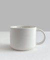 WHITE MATT porcelain mug 350 ml round handle