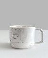 MARBLE porcelain mug 350 ml square handle